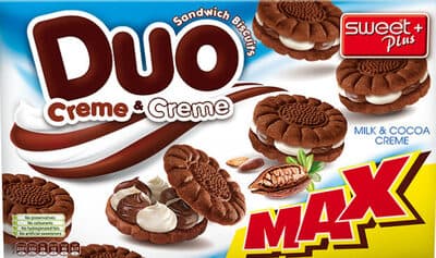 Sandwich biscuits duo cream