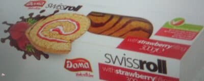 Swiss roll strawberry