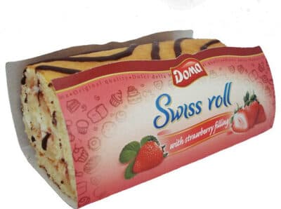 Swiss roll strawberry