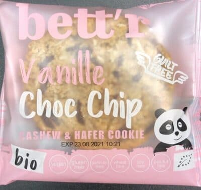 Vanille Choc Chips Cashew & Hafer Cookie