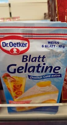Blatt Gelatine