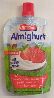 Almighurt Quetschbeutel Erdbeere