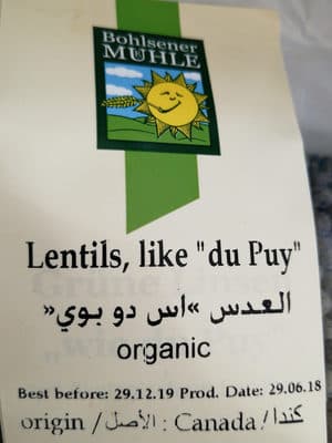 Lentils, Like Du Puy