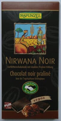 Semisweet chocolate with nut truffle