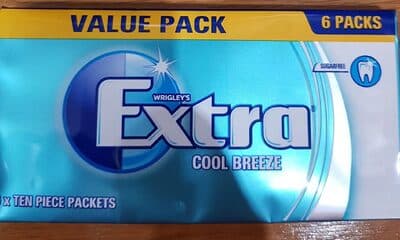 Extra cool breeze chewing gum