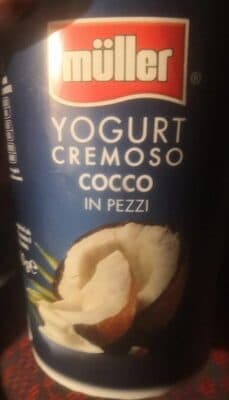 Yogurt cremoso cocco in pezzi