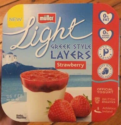 Greek style layers strawberry