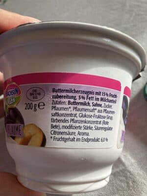 Buttermilch Dessert Pflaume