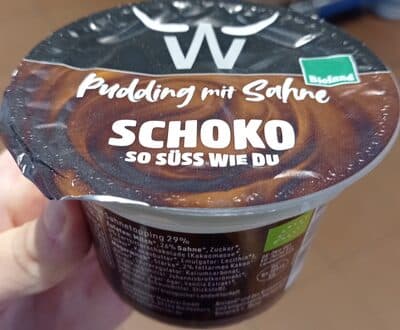 Pudding mit Sahne Schoko