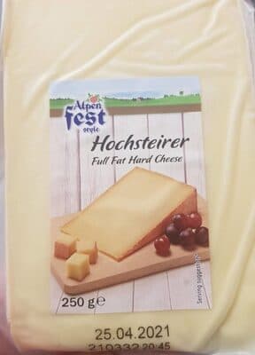 Hochsteirer full fat hard cheese