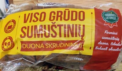 Viso grudo sumutiniu duona skrudinimui