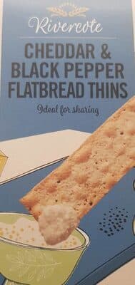 Cheddar & Black pepper flatbread thins