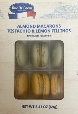 Almond Macarons Pistachio & Lemon Fillings