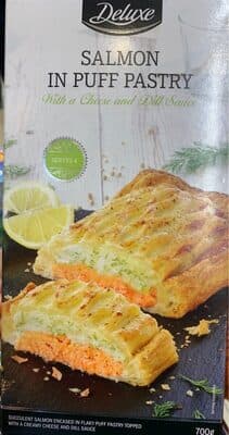Salmon in puff pastry