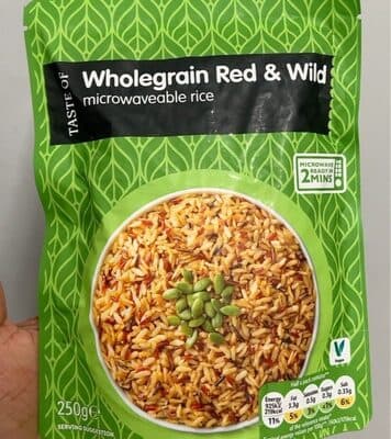 Wholegrain red & wild microwavable rice