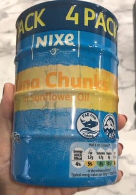 Tuna chunks in sunflower oil