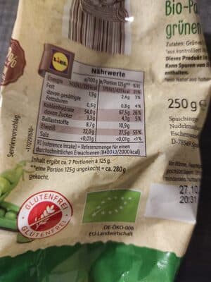 Penne groene erwten