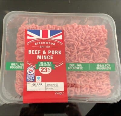Beef and pork mince