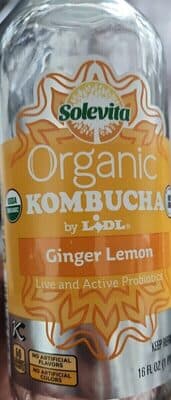Organic Kombucha Ginger Lemon