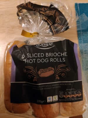 Sliced brioche Hot Dog Rolls