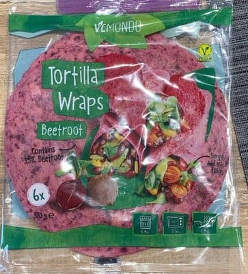 Tortilla wraps beetroot