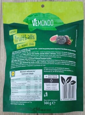 Snack balls figues, graines de chia, noix