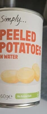 Peeled potatoes in water