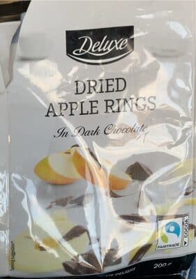 Dried Apple Rings in Dark Chocolate