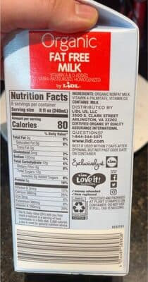 Organic Fat Free Milk