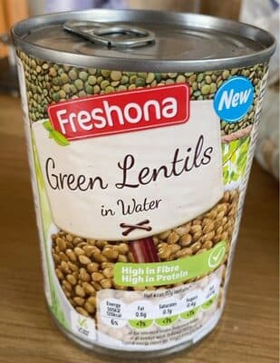 Green Lentils in Water