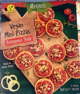 Vegan Mini Pizzas Bolognese Style