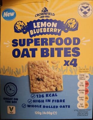 Lemon Blueberry Superfood Oat Bites