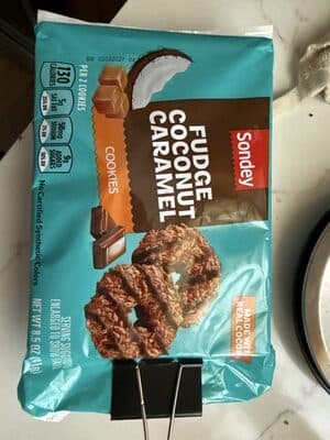 Fudge Coconut Caramel Cookies