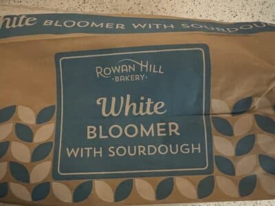 white bloomer with sourdough