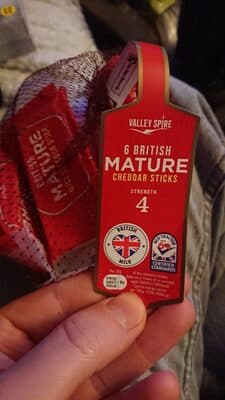 Mature cheddar sticks