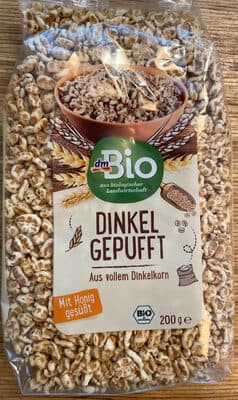 Dinkel gepufft, mit Honig
