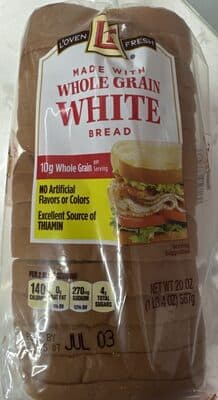 Whole Grain White Bread
