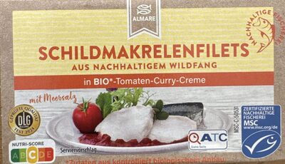 Schildmakrelenfilets in Bio-Tomaten-Curry-Creme