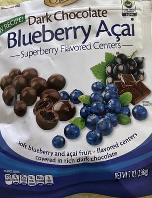 Dark Chocolate Blueberry Açaí Superberry Flavored Centers