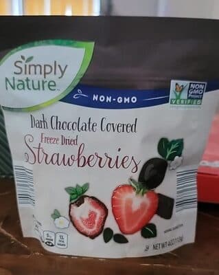 Dark Chocolate Covered Freeze Dried Strawberries