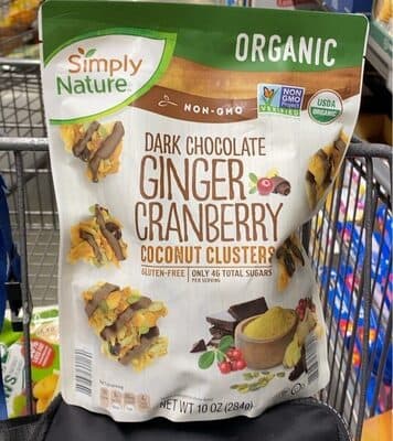 Dark Chocolate Ginger Cranberry Cluster