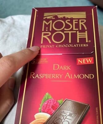 Dark Raspberry Almond Chocolate Bars