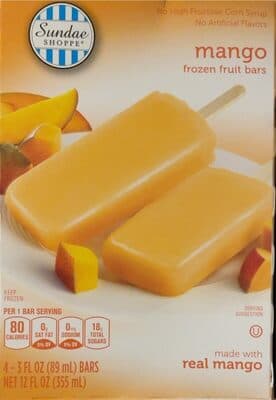 Mango frozen fruit bars