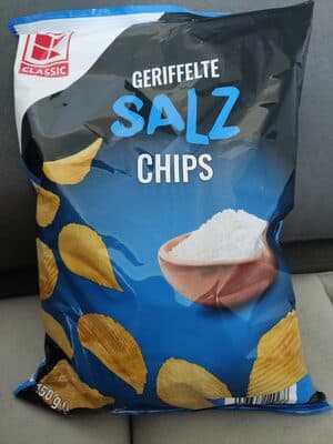 Grriffelte salz chips