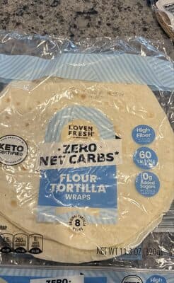 Flour tortilla wraps
