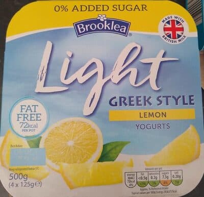 Light Greek Style Lemon Yogurts