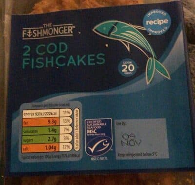 Cod fishcakes
