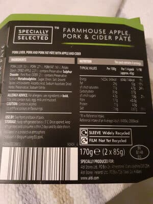 farmhouse apple,pork and cider pate