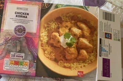 Chicken korma with pilau rice