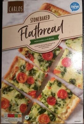 Stonebaked Flatbread Mozzarella & Basil Pizza